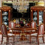 E38-1 dining room ROUND TABLE  59.1 X 30.7 DINING CHAIR 20.3X23.6X43.7ARM CHAIR 20.3X25.4X43.7