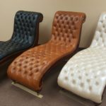 82181 Genuine Leather Chaise Lounge 70x27x38 Black,Brown, Pearl