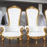 King Throne chair 68.14'' H x 36.5'' W x 29'' D 
Seat  16'' H x 20.5'' W x 22'' D