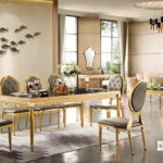 GD-1616 (Dining Table 78.7x39.4x30.7) (Dining Chair 18.9x19.7x43.3) (Console 59.1x17.7) (Mirror 35.4x23.6) (Coffee Table 39.4x39.4) (Tv Cabinet 78.7x17.7) (End Table 19.7x19.7)