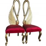 INF-KR High Back Swan Chairs (set of 2) 43.3" W x 47.24" D x 59.05" H