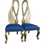INF-KBL High Back Swan Chairs (set of 2) 43.3" W x 47.24" D x 59.05" H