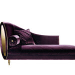 Infinity Purple Chaise Lounge Left 71" W x 35.4" D x 31.5" H 