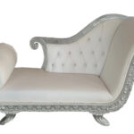 INF-011 Silver Chaise Lounge 78.74" W x 31.5" D x 41.33" H 