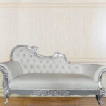 INF-030 Silver Chaise Lounge 78.7" L x 29.5" W x 47.2"