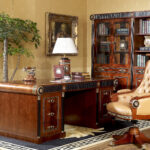 E10 writing desk & executive chair  Desk ,76.8x39.4x31.1,/ Bookcase 6 door   108.3x18.9x78.3, Executive Chair ,28.3x33.9x42.5