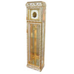 FINV-GFCLOCK Gold Grandfather Clock Cabinet 21.7" W x 15" D x 70.9" H