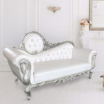 INF-010 Silver Chaise Lounge 82.68" W x 31.5" D x 42.52" H