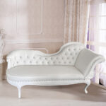 INF-033 White Chaise Lounge 72.8" L x 29.5" D x 43.3" H