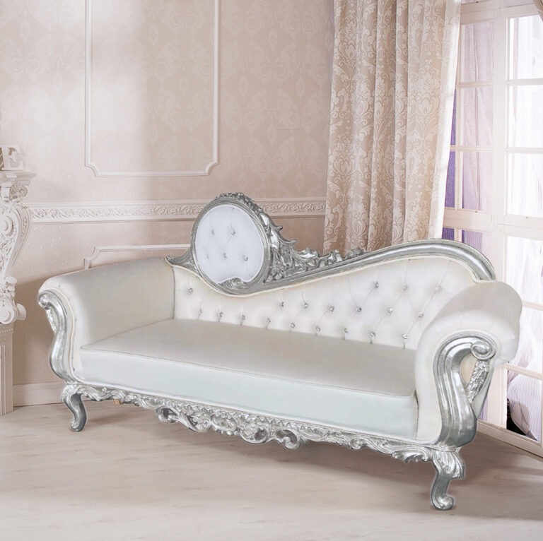 INF-010 Silver Chaise Lounge