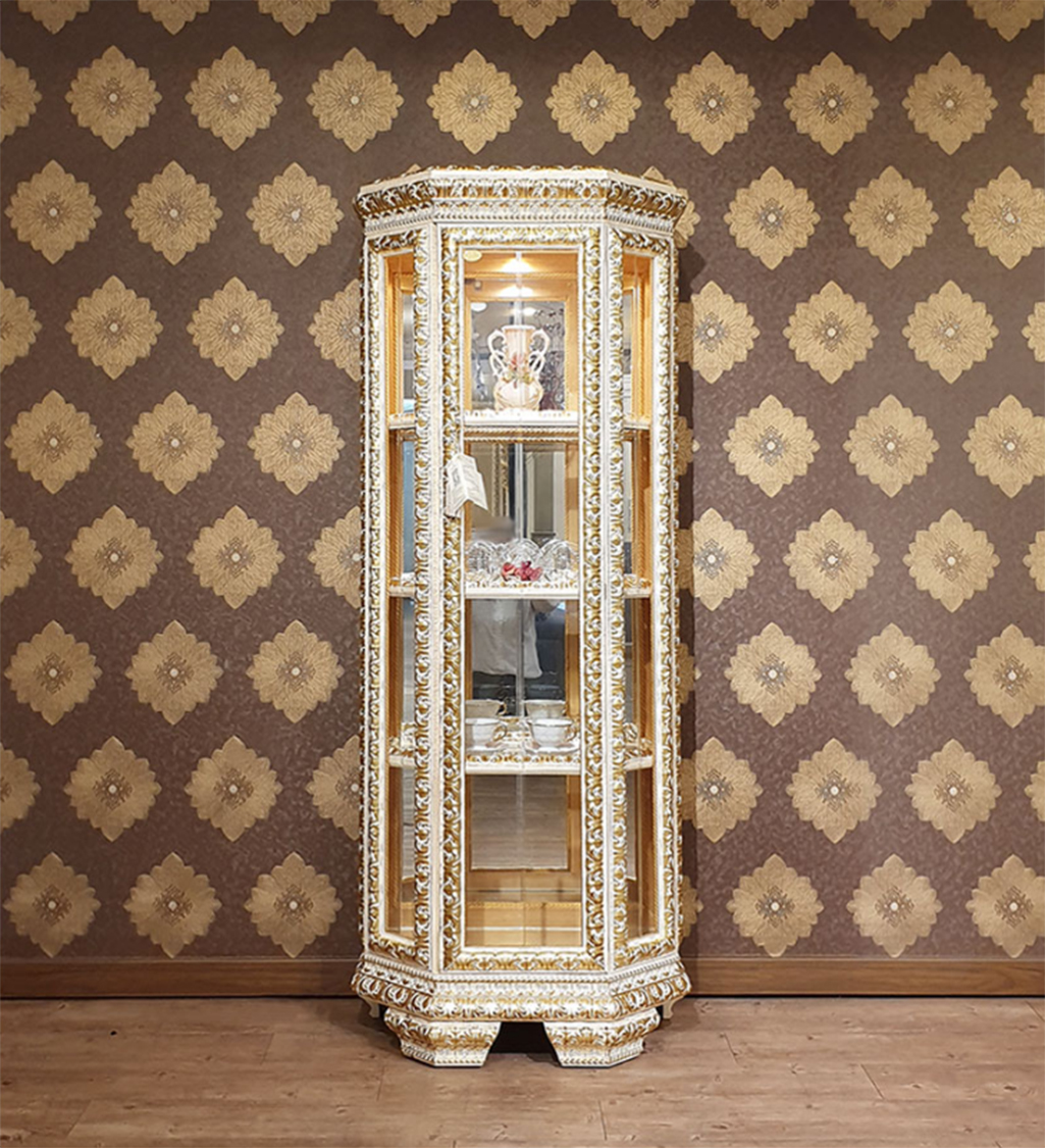 FINV-INFPTA Ivory Gold Cabinet - Infinity Furniture