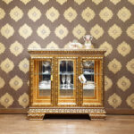 FINV-310 Antique Gold Cabinet 41.5" W x 16.5" D x 38.3" H