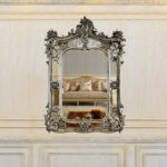 FON-906 Silver Framed Mirror 41.73"x2.95"x59.25"