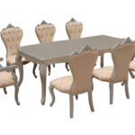 008 9-Piece Dining Set 86.5'' L X 39'' W X 31'' H