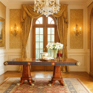 E-10 Round-Edge Long Dining Table