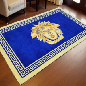 E-10 Bright Blue Carpet Rug