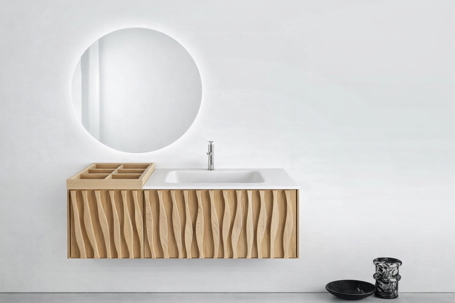 Luxury Vanity & Led Mirror Bathroom Set