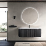 BTH-015 Vanity: 55.1" W x 20.7" D x 15.7" H; Mirror: 31.5" W x 31.5" H