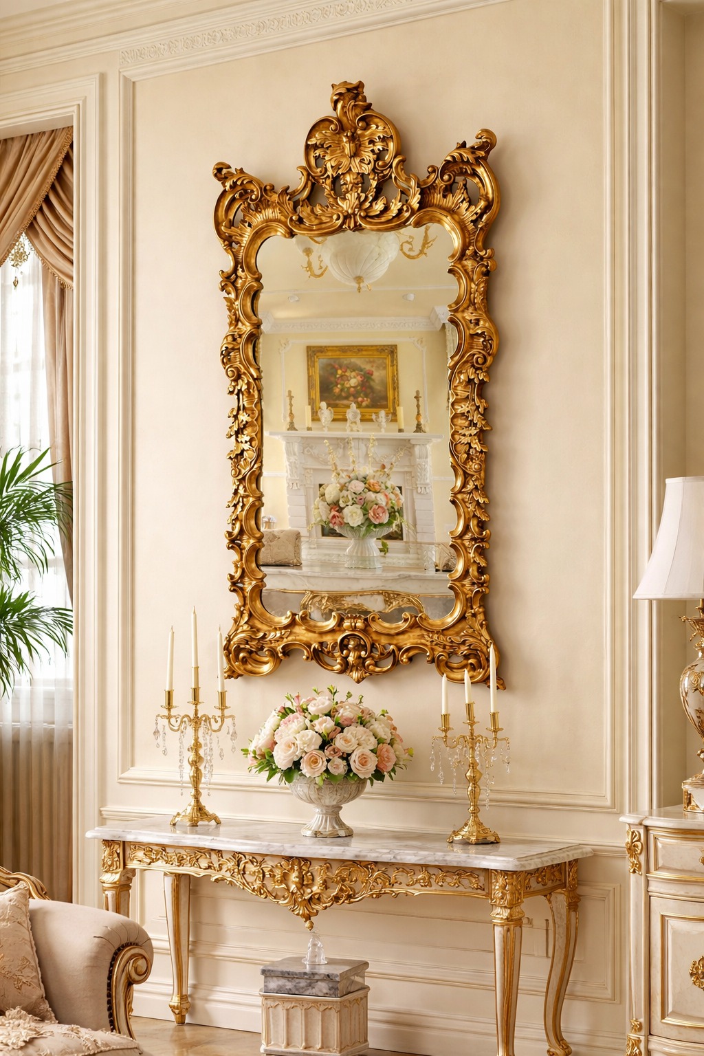 FON-060 Gold Framed Mirror