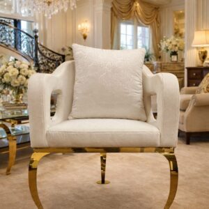 LUX-317 White Three Legged Chair