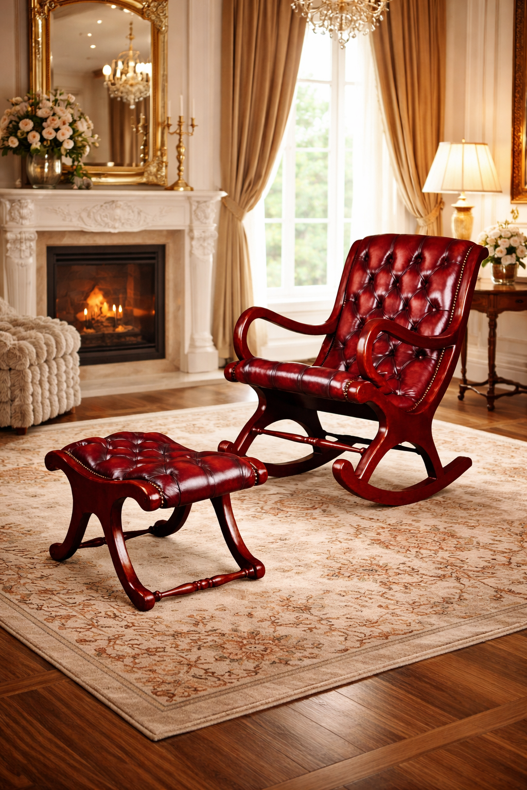 LUX-02 Rocking Chair and Stool Set