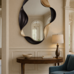 FON-4005 Black and Gold Framed Mirror 36.2" W x 3.9" D x 53.1" H