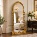 FON-0677 Gold Framed Mirror 31.5" W X 2" D X 70.9" H